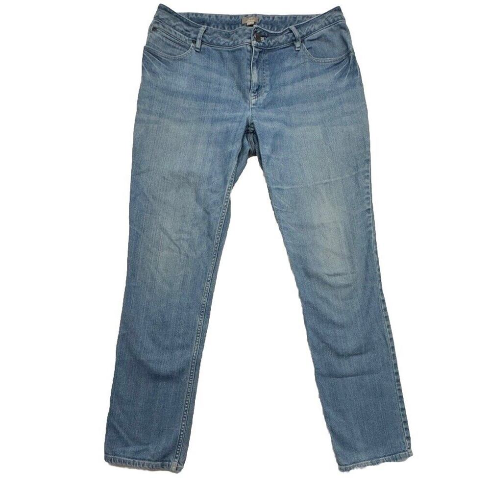 J. Jill‎ DenimWomens Jeans Size 10 Skinny Jean Straight Light Wash 99% Cotton